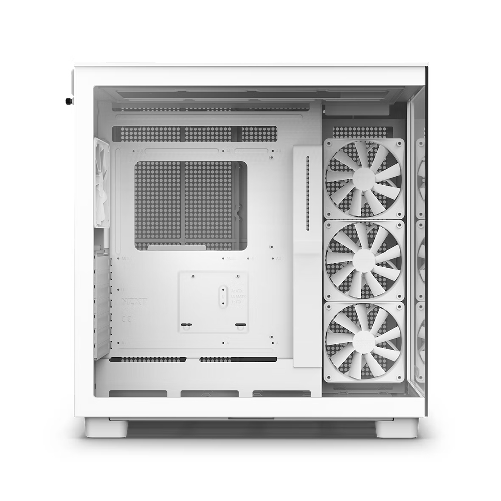 NZXT H9 Flow Dual-Chamber Air Flow 中塔機箱(白色)