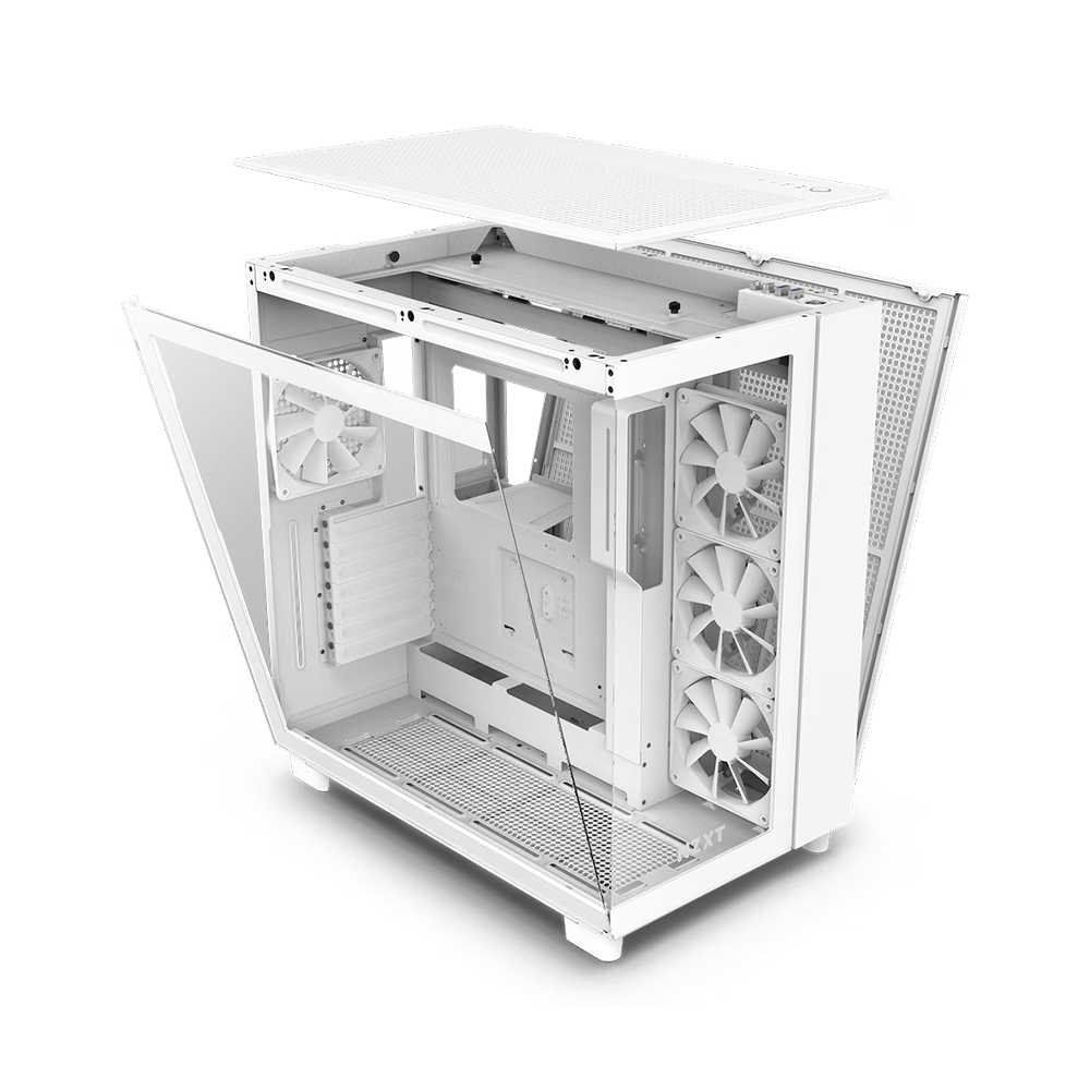 NZXT H9 Flow Dual-Chamber Air Flow 中塔機箱(白色)