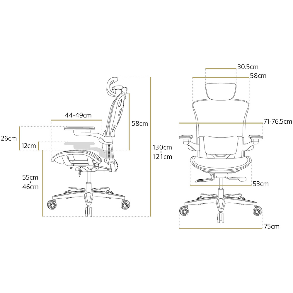 C300A MarsRhino INFINITE AIR 無限AIR 人體工學網椅(黑色-網布)
