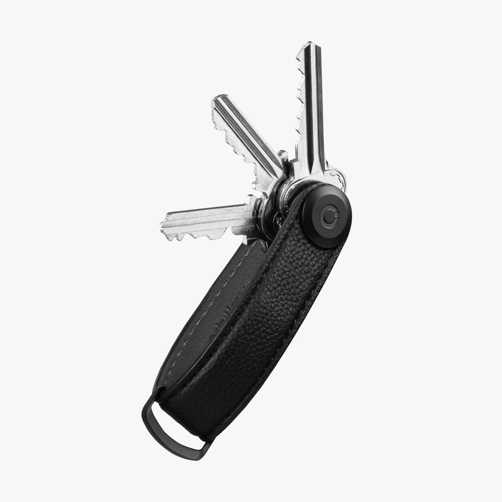 Orbitkey Pebbled Leather Key Organiser 荔枝皮鎖匙收納帶(黑色)