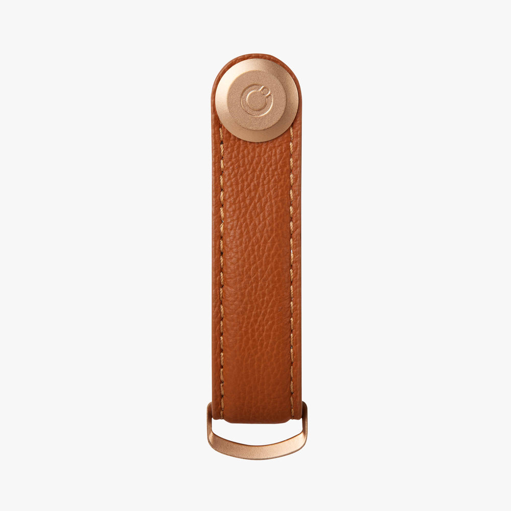 Orbitkey Pebbled Leather Key Organiser 荔枝皮鎖匙收納帶(琥珀棕)