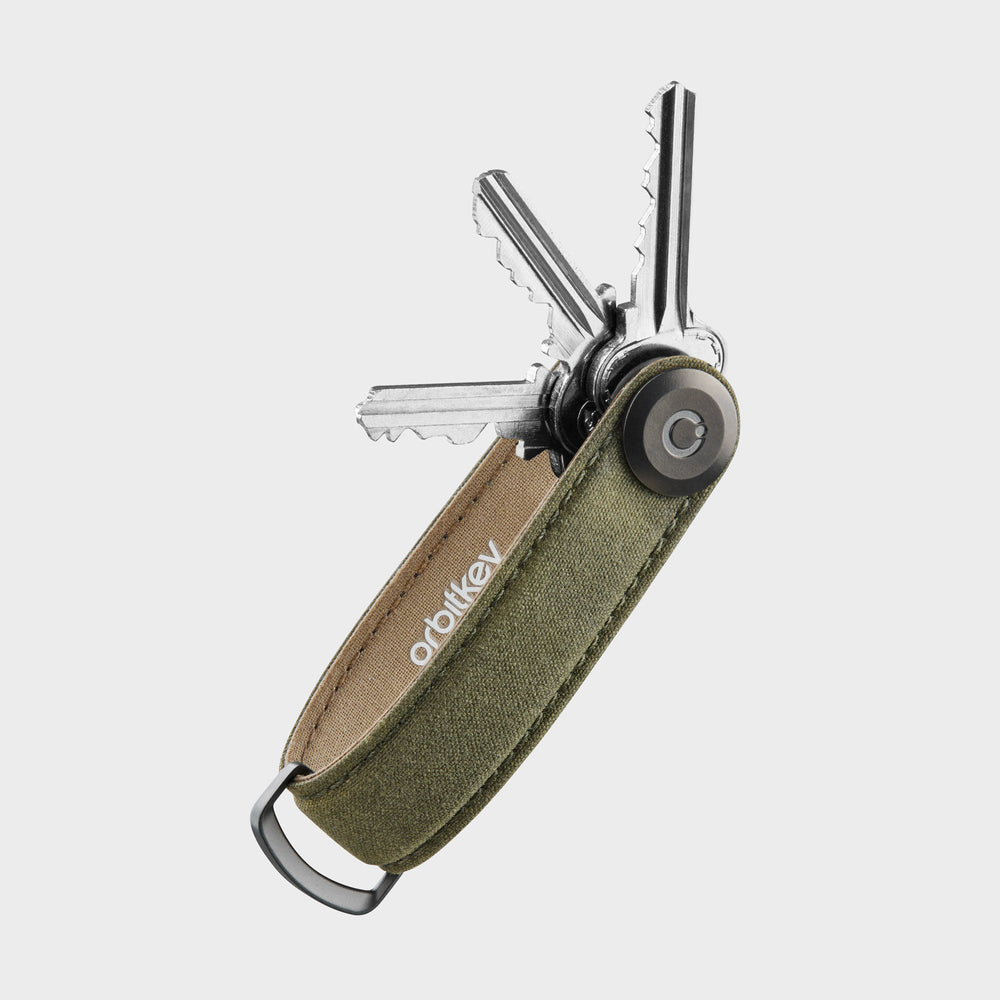 Orbitkey Waxed Canvas Key Organiser 鎖匙收納帶(卡其綠)