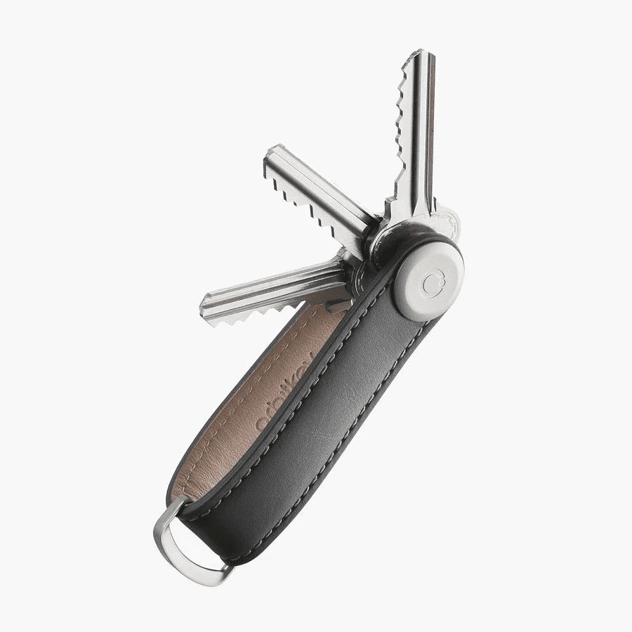 Orbitkey Leather Key Organiser 皮革鎖匙收納帶(銀扣-灰色)