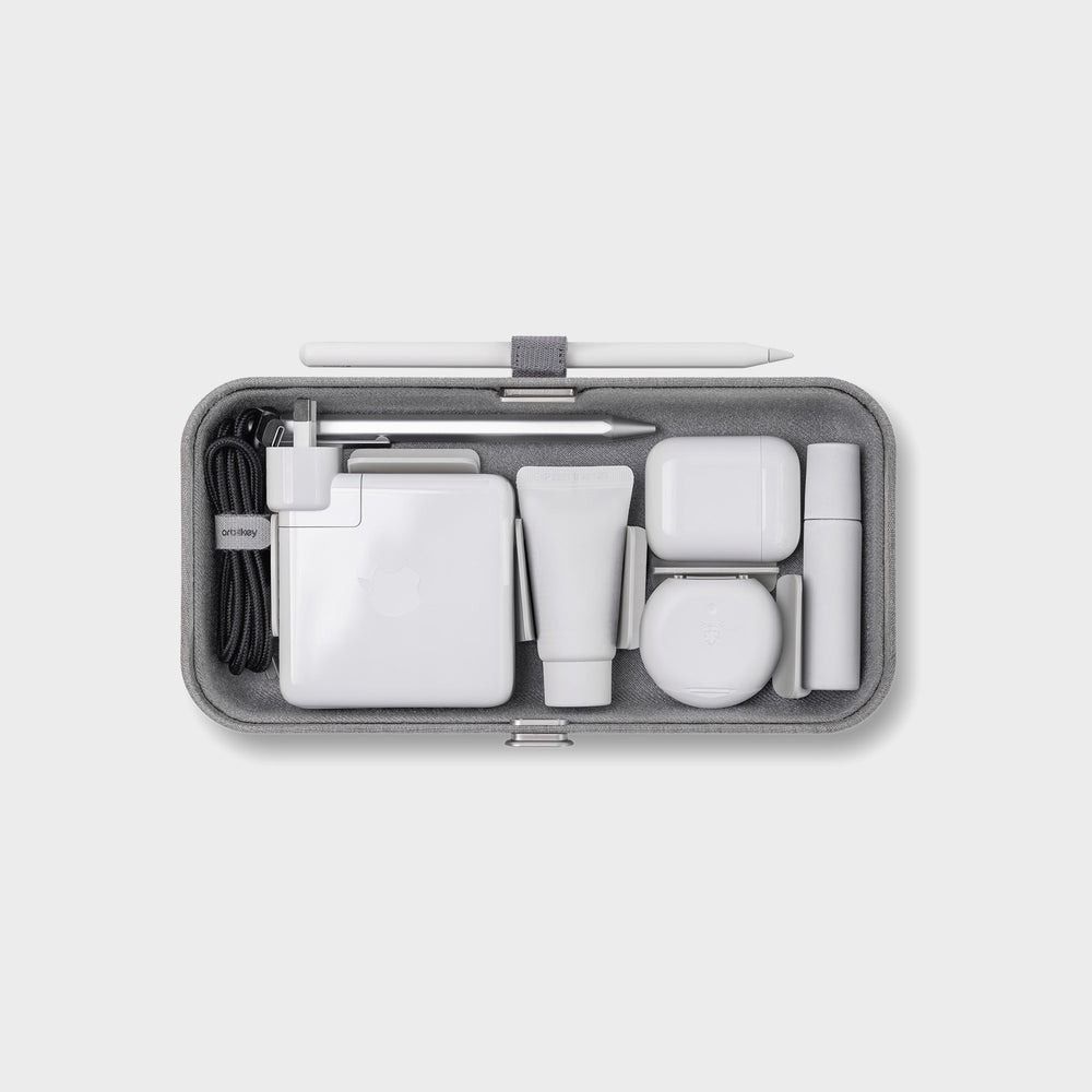 Orbitkey Nest V2 Desktop Organiser 內置無線充電收納盒(灰白色)