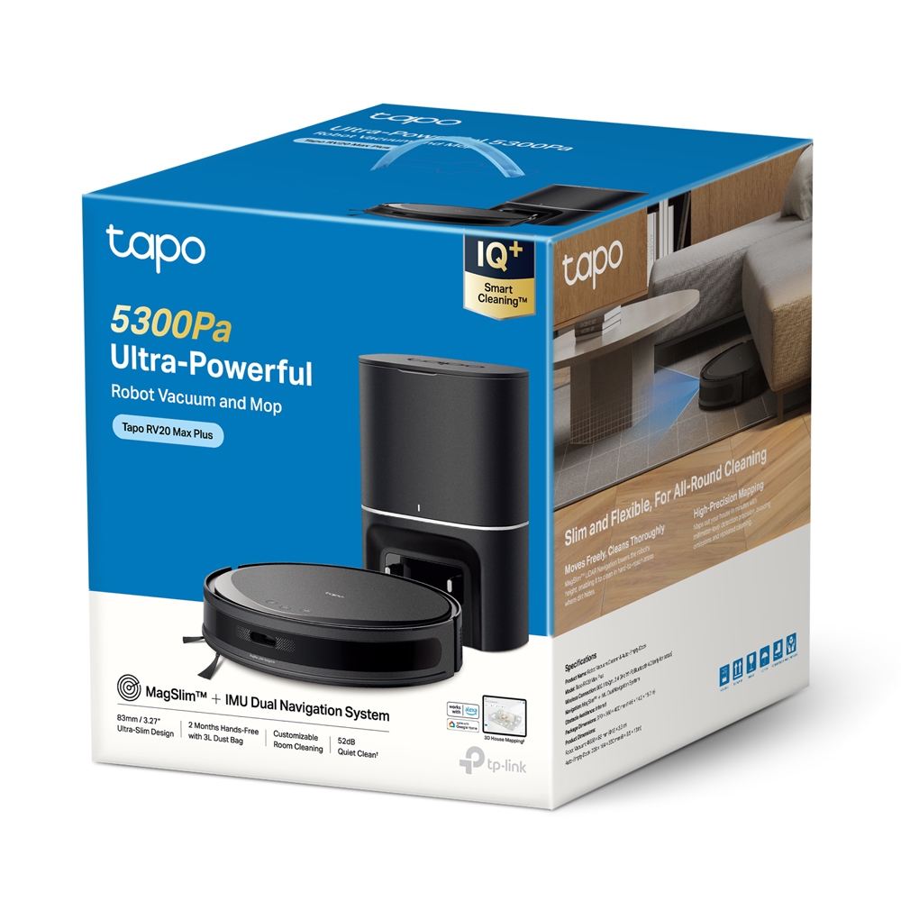 TP-Link Tapo RV20 Max Plus 掃拖機器人+智能集塵箱底座(連底座)