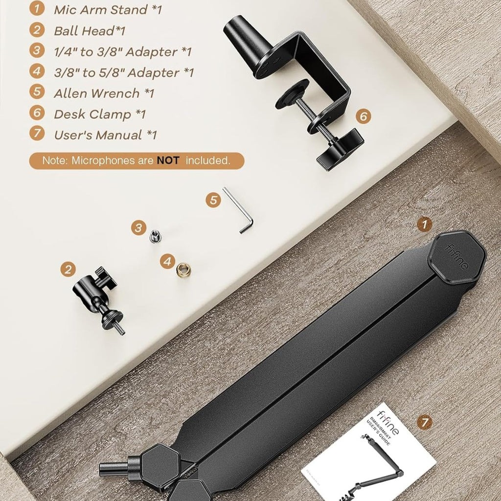 FIFINE BM66 麥克風支架(白色)