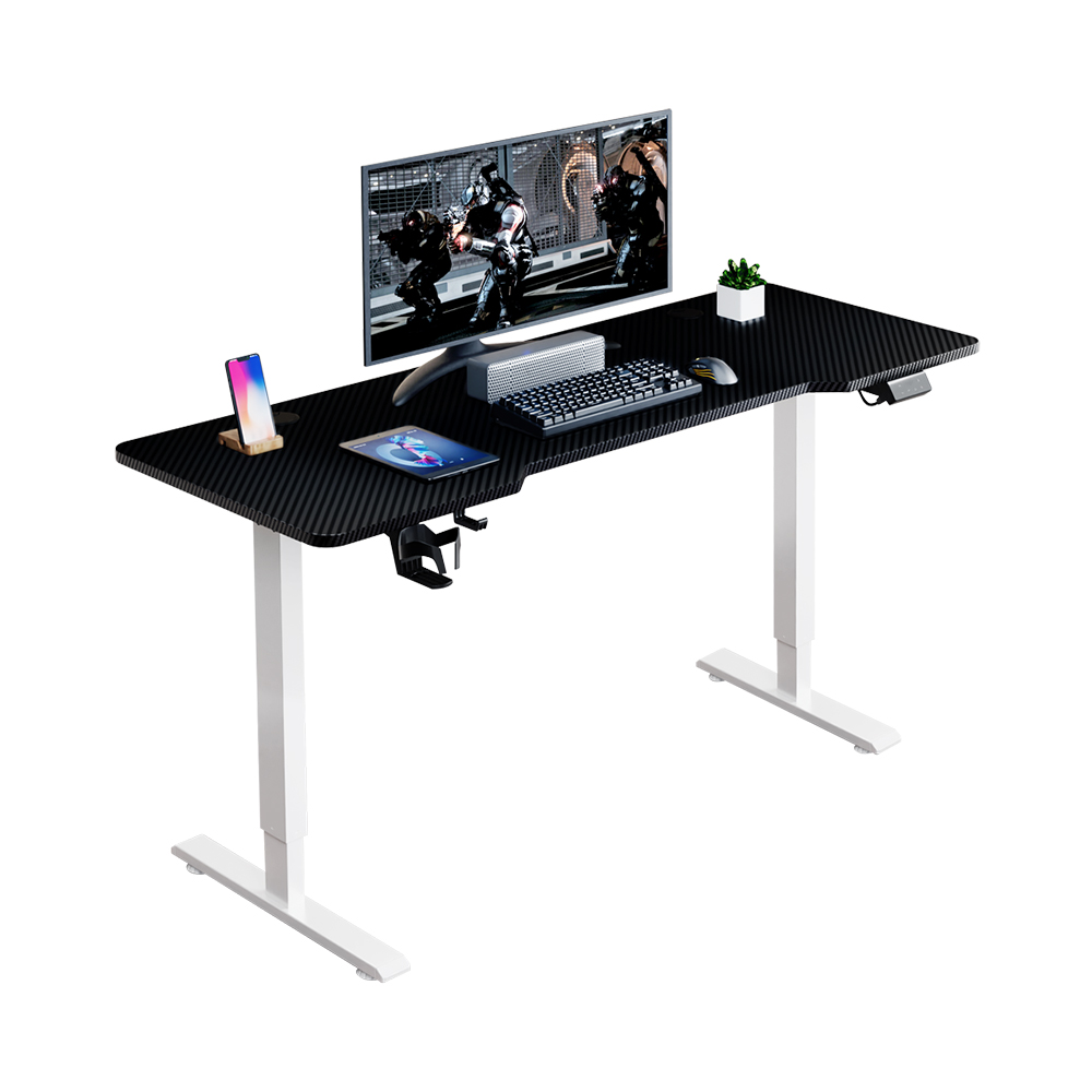 T33D 1stPlayer MOTO-E 電動升降電競桌(1460 (L140*W60*H72-117cm)-白色腳架)