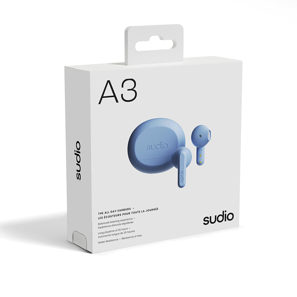 Sudio A3 防水真無線耳機(藍色)