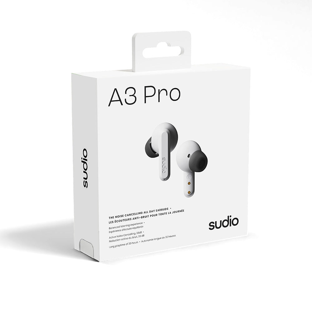 Sudio A3 Pro 防水主動降噪真無線耳機(白色)