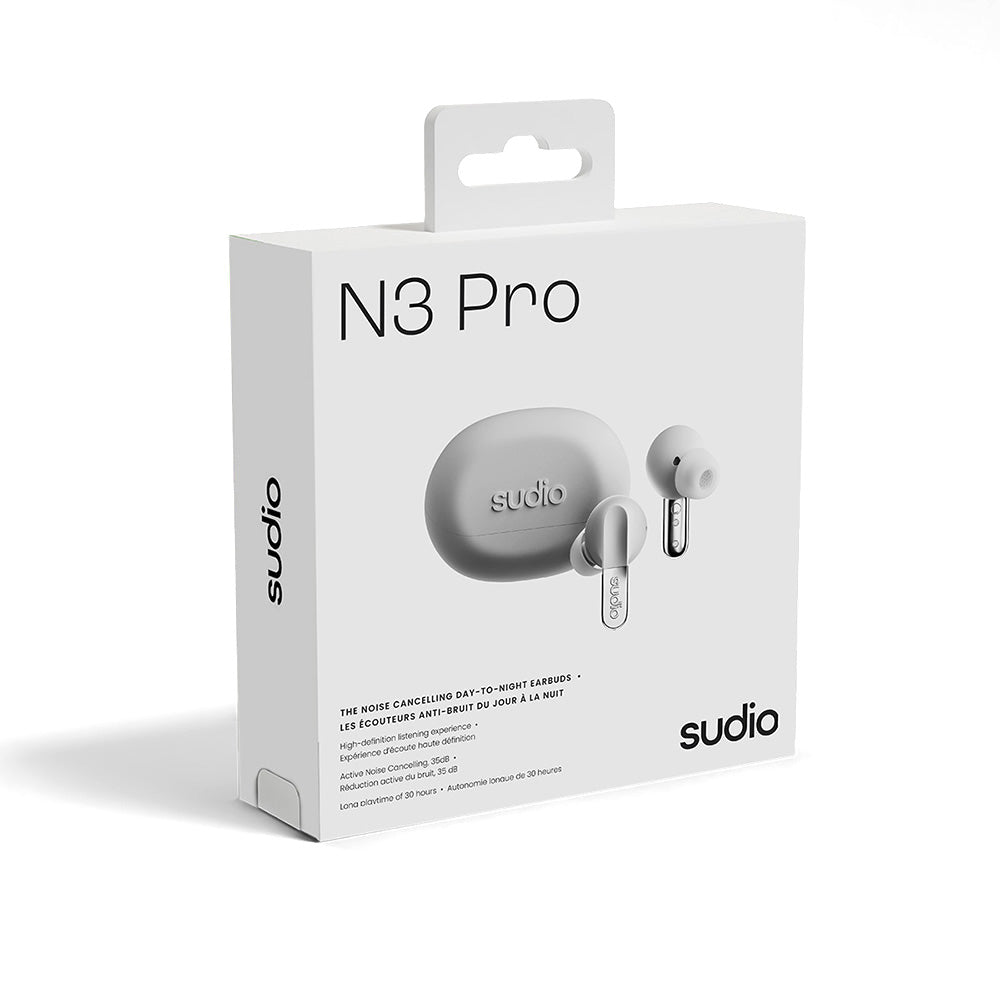 Sudio N3 Pro 防水主動降噪真無線耳機(白色)