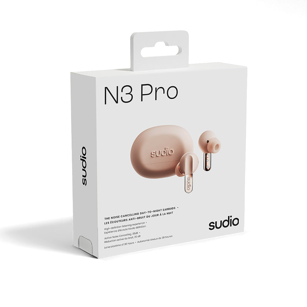 Sudio N3 Pro 防水主動降噪真無線耳機(粉紅色)