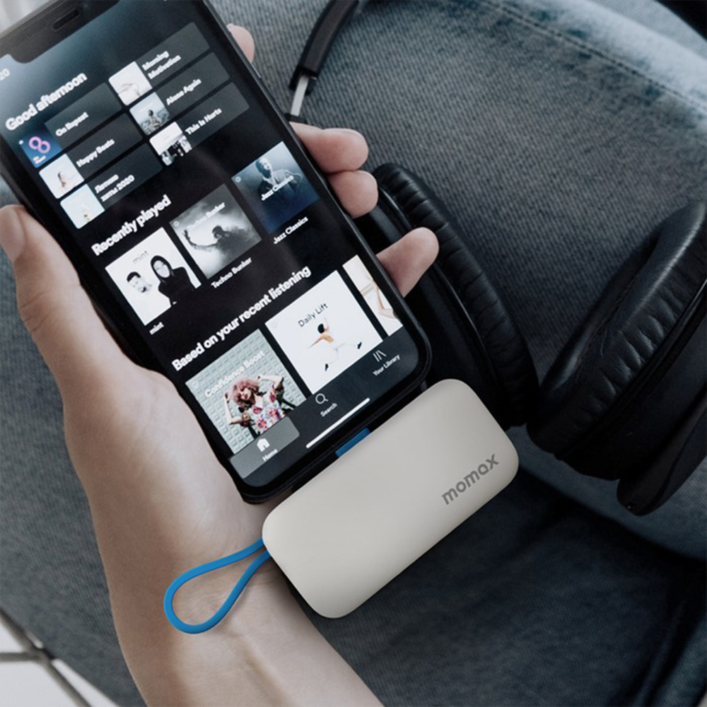 MOMAX 1-Power Mini 5000mAh 內置USB-C線 3合1 流動電源(橙色)