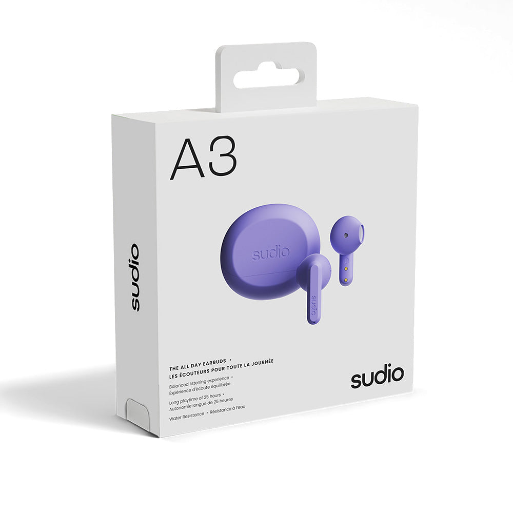 Sudio A3 防水真無線耳機(紫色)