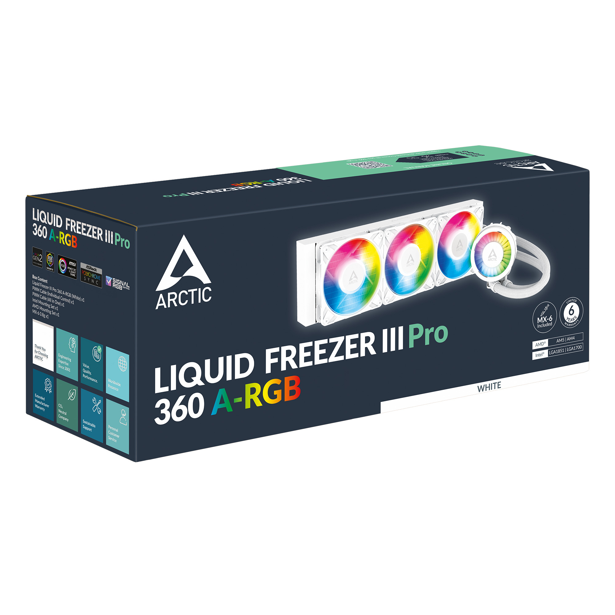 ARCTIC Liquid Freezer III PRO 360 水冷散熱器(RGB-White-白色)