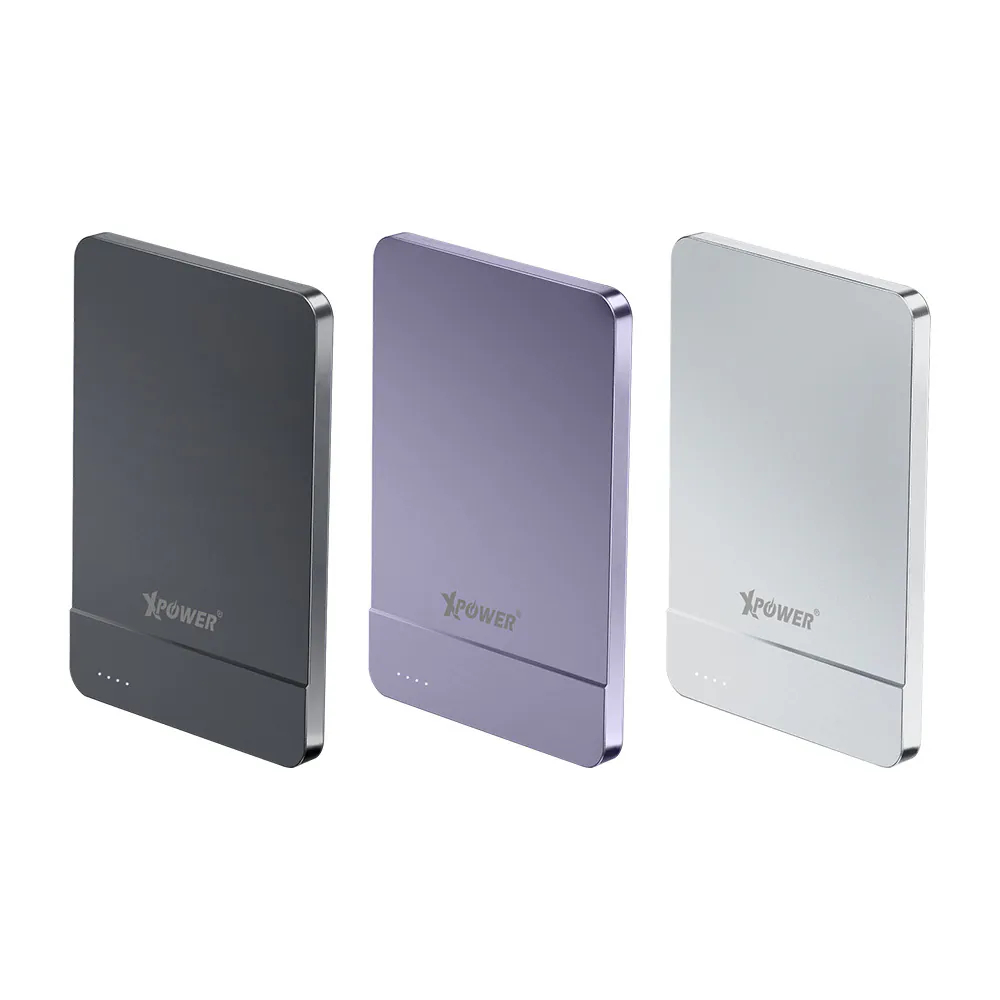 XPower M5J 2合1超薄鋁合金5000mAh 15W無線快充+20W PD移動電源(Silver)