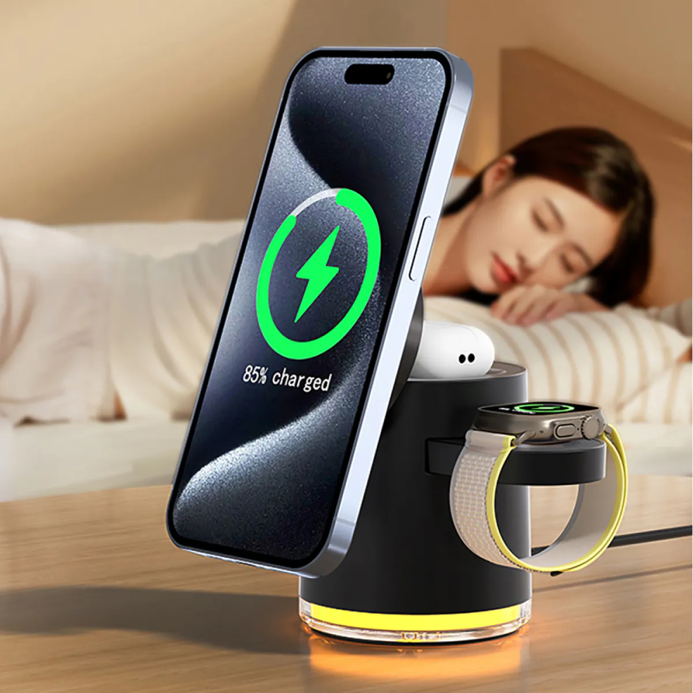 XPower MAGENGINE GE1 Qi2迷你掌心五合一 MagCharge 15W磁吸無線充電座(White)