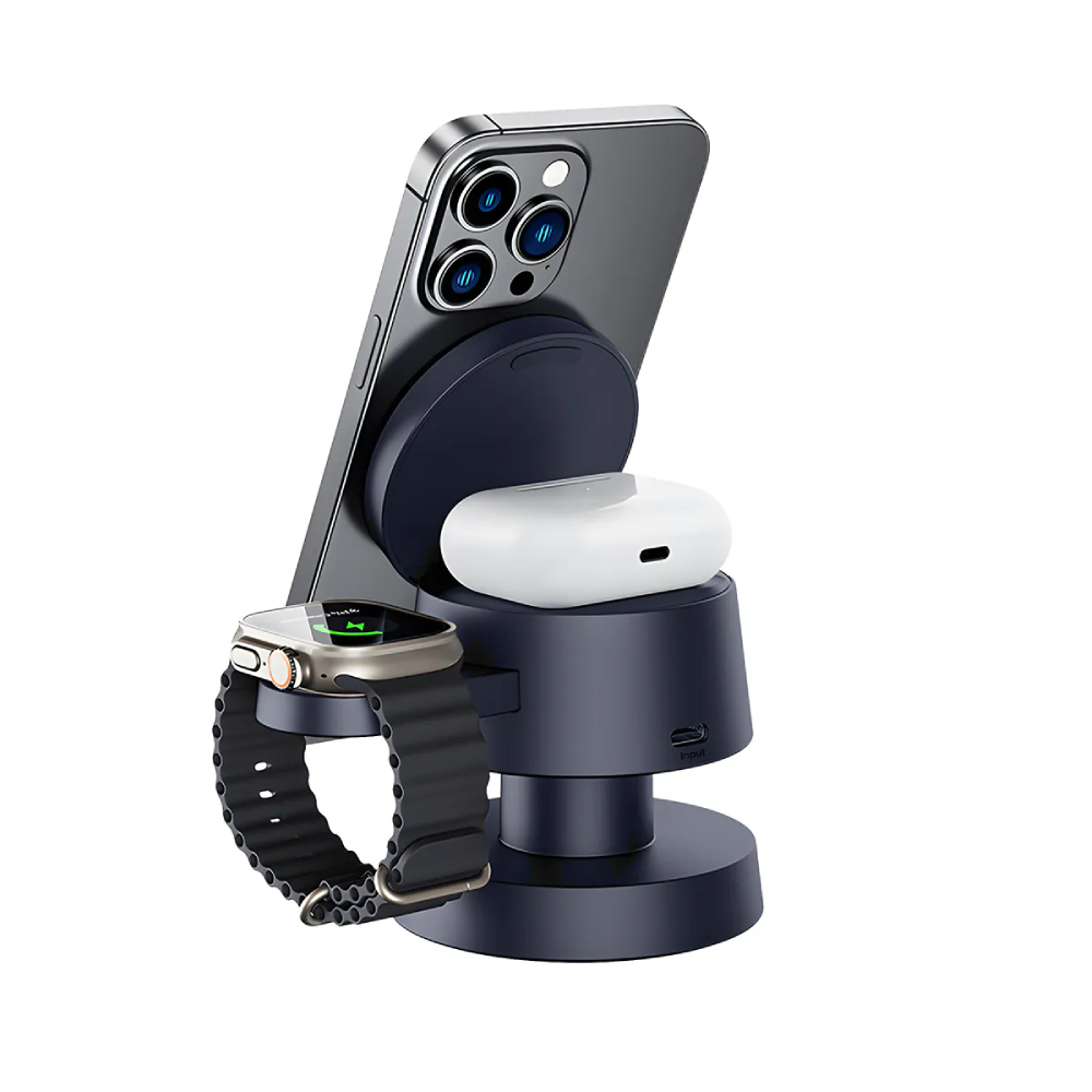 XPower MAGCRAFT 5合1 Qi2 15W MagCharge磁吸無線充電座(Grey)