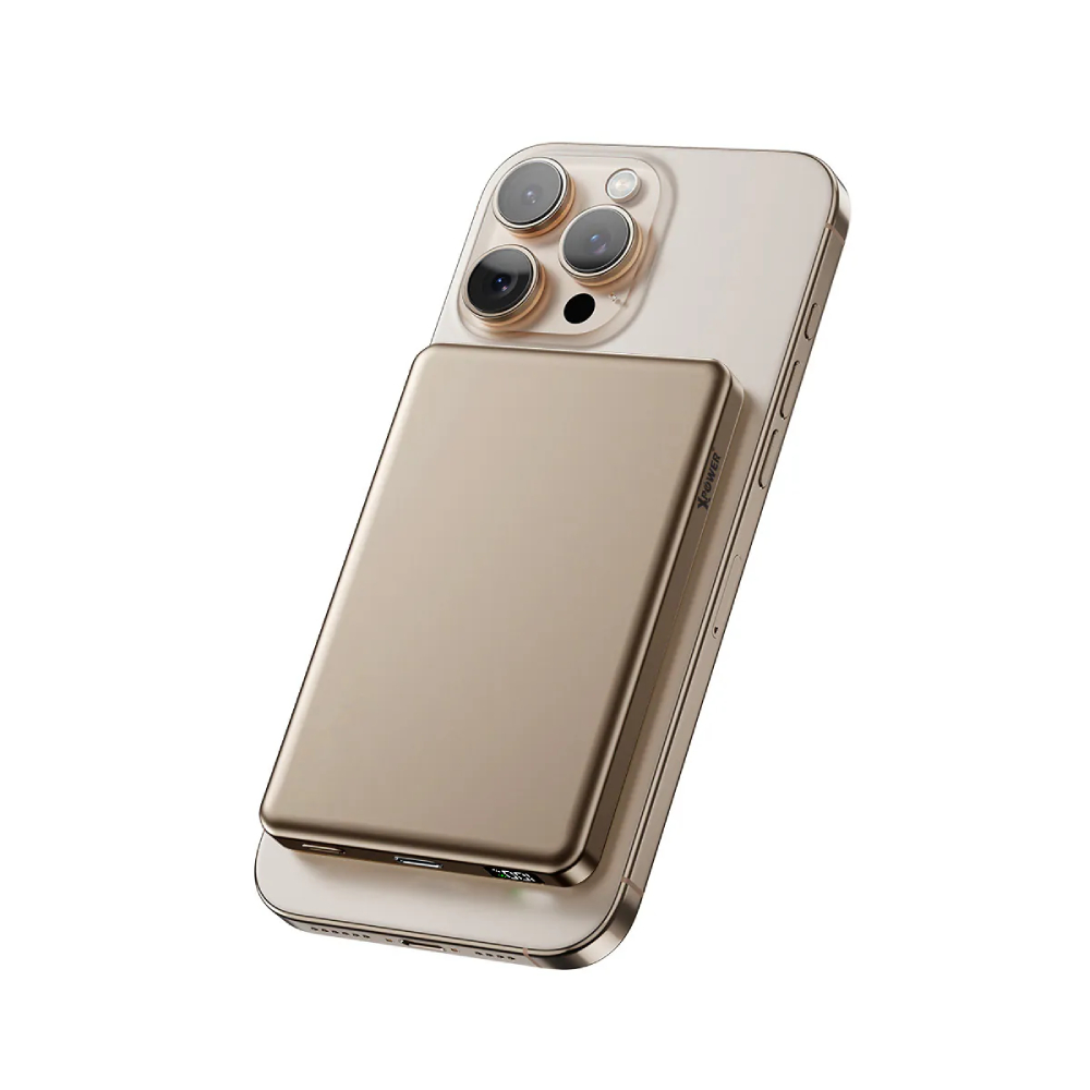 XPower M10K 3合1鋁合金數顯 10000mAh PD3.0+磁吸無線外置充電器(Desert Titanium)