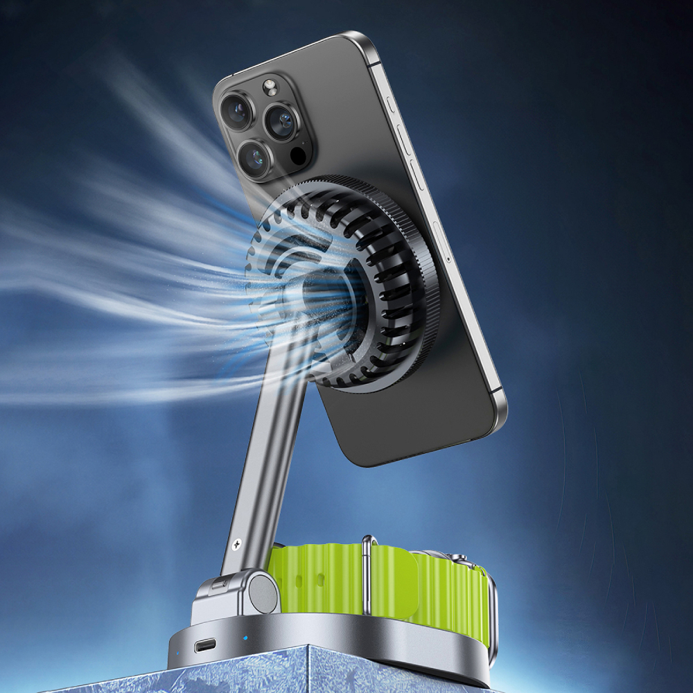 XPower MAGCHILL 3in1 Qi2 15W 半導體制冷 MagCharge  冰冷磁吸無線充電座(Desert Titanium)