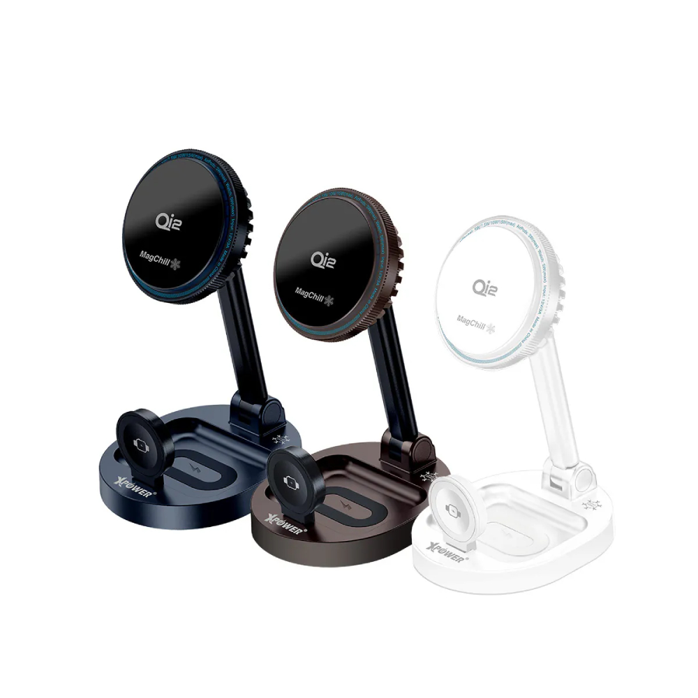 XPower MAGCHILL 3in1 Qi2 15W 半導體制冷 MagCharge  冰冷磁吸無線充電座(White)