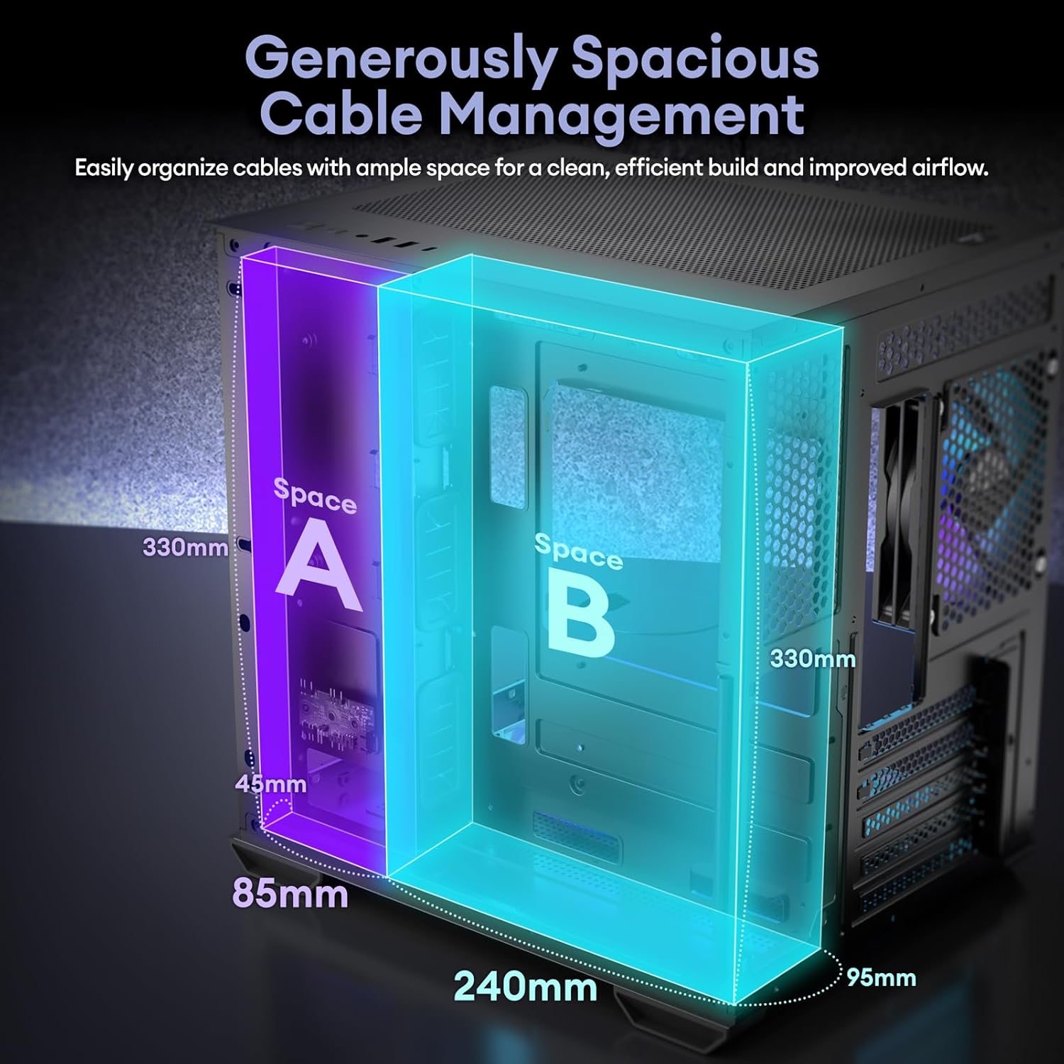 Okinos Mirage 4 ARGB MATX機箱(白色)