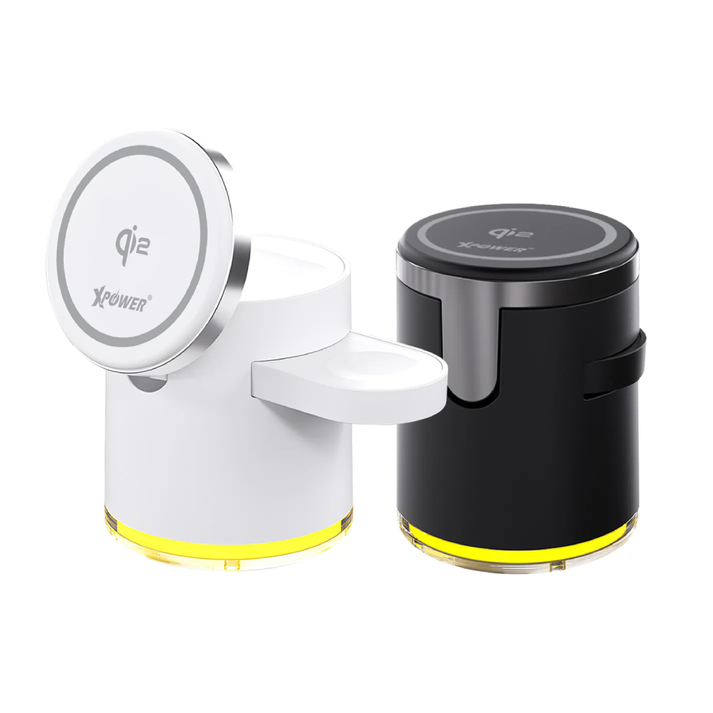 XPower MAGENGINE GE1 Qi2迷你掌心五合一 MagCharge 15W磁吸無線充電座(White)