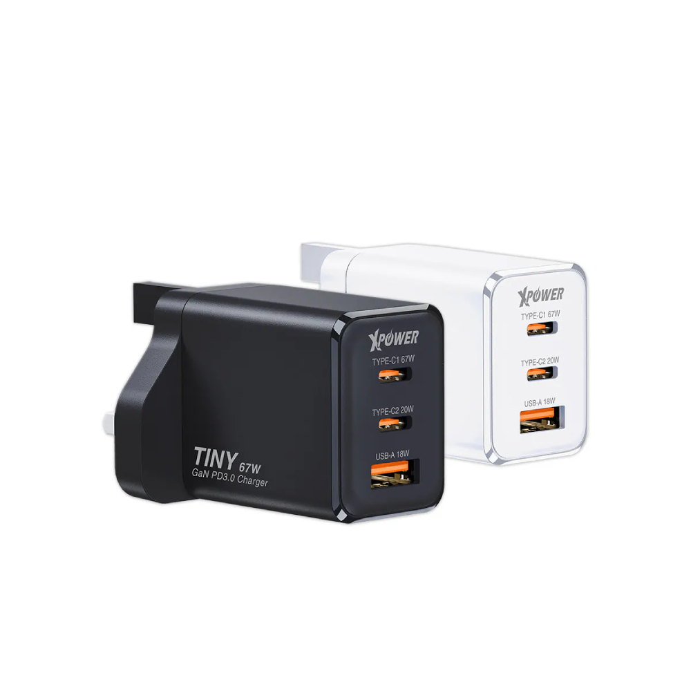 XPower TINY 67W PD3.0/PPS/QC迷你快充插牆GaN充電器(White)