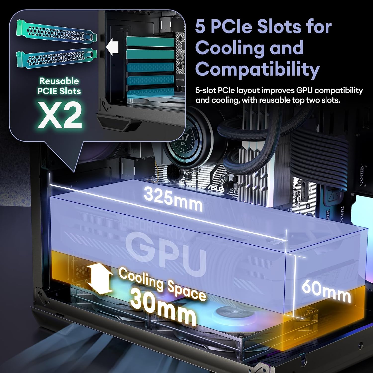 Okinos Mirage 4 ARGB MATX機箱(白色)