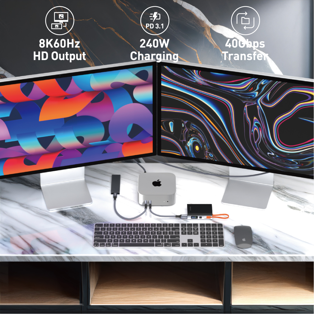 Elementz USB4 USB C To C 240W/8K@60Hz/40Gbps 高速傳輸充電線(NQL-M10)(200cm)