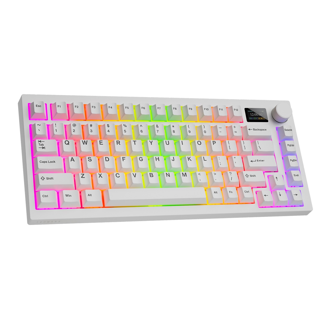 Tecware Spectre 75 RGB 三模 無線機械式遊戲鍵盤(白色-青軸)