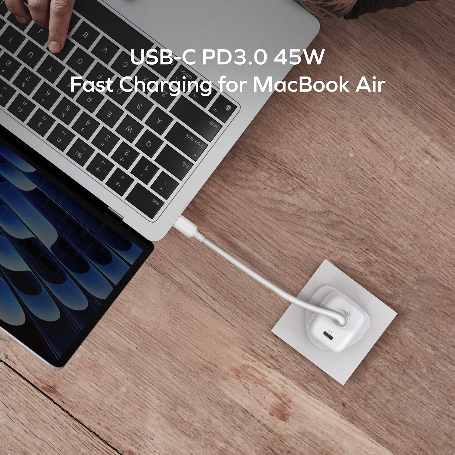 MOMAX 1-Charge 2-Port 45W GaN 雙輸出充電器(橙色)