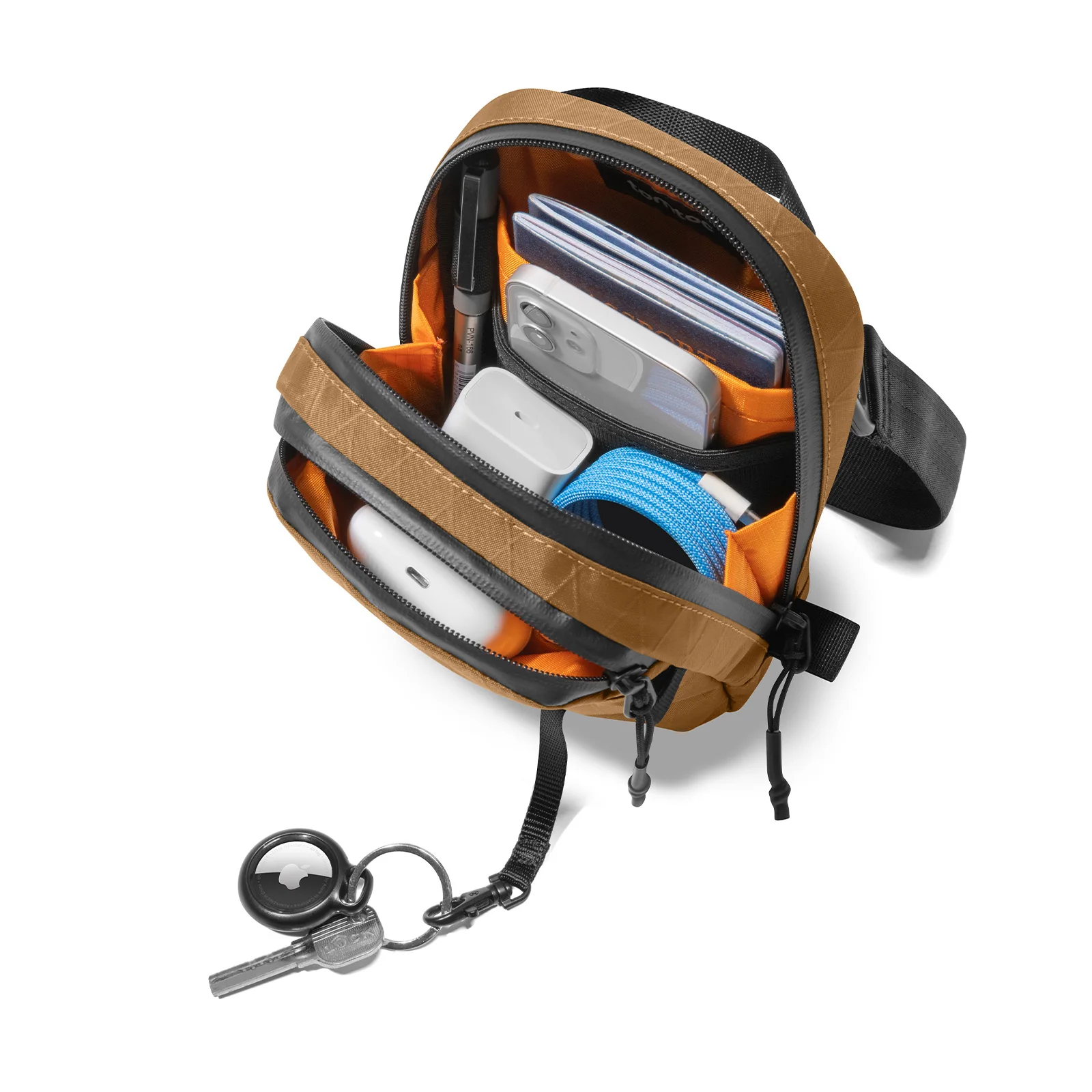 tomtoc Aviator-T37 X-PAC 小型斜孭袋(T37S1Y1)(Brown)