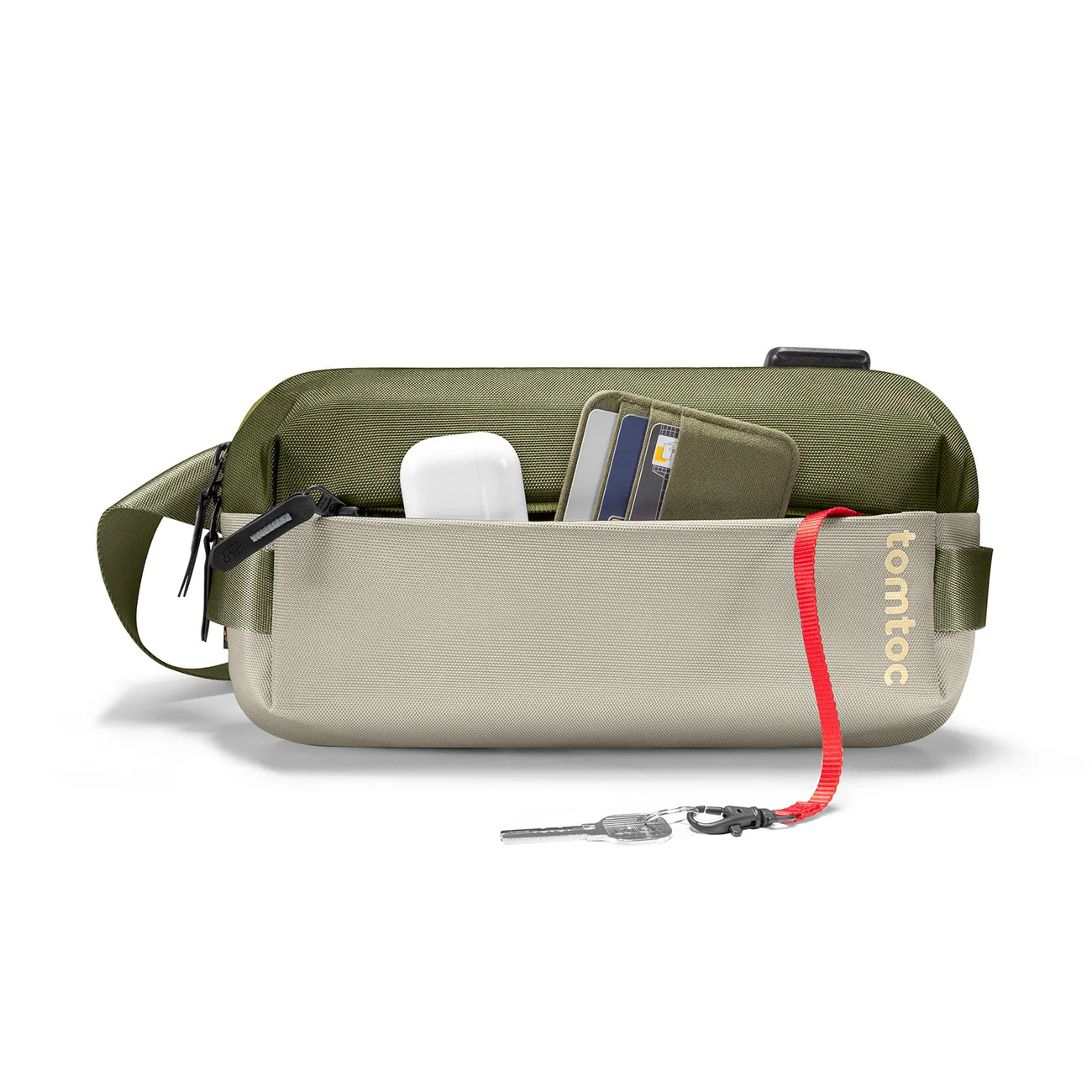 tomtoc Explorer-T21 S 斜肩包(可收納iPad Mini)(T21S1T1)(Olive Green)