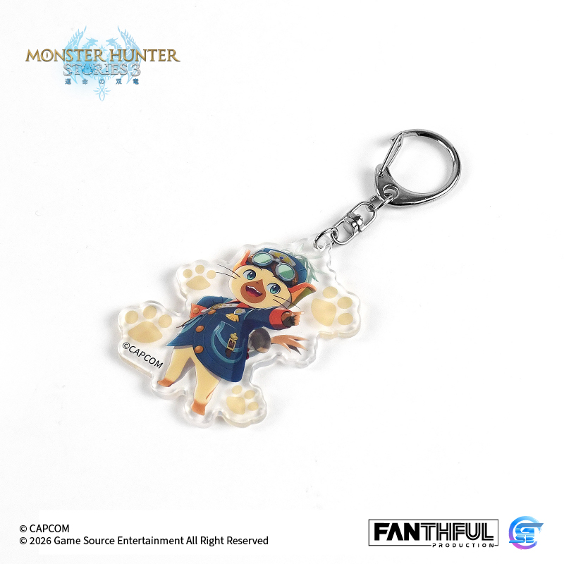 Fanthful 魔物獵人物語3 : 命運雙龍 壓克力匙扣 [艾露貓魯迪]