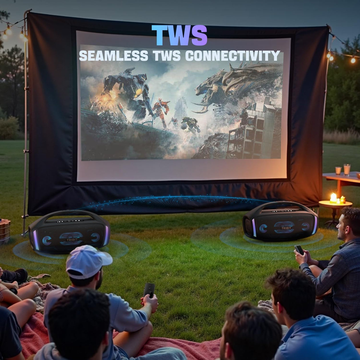 TRIBIT StormBox Blast 2 200w大功率RGB重低音藍牙喇叭