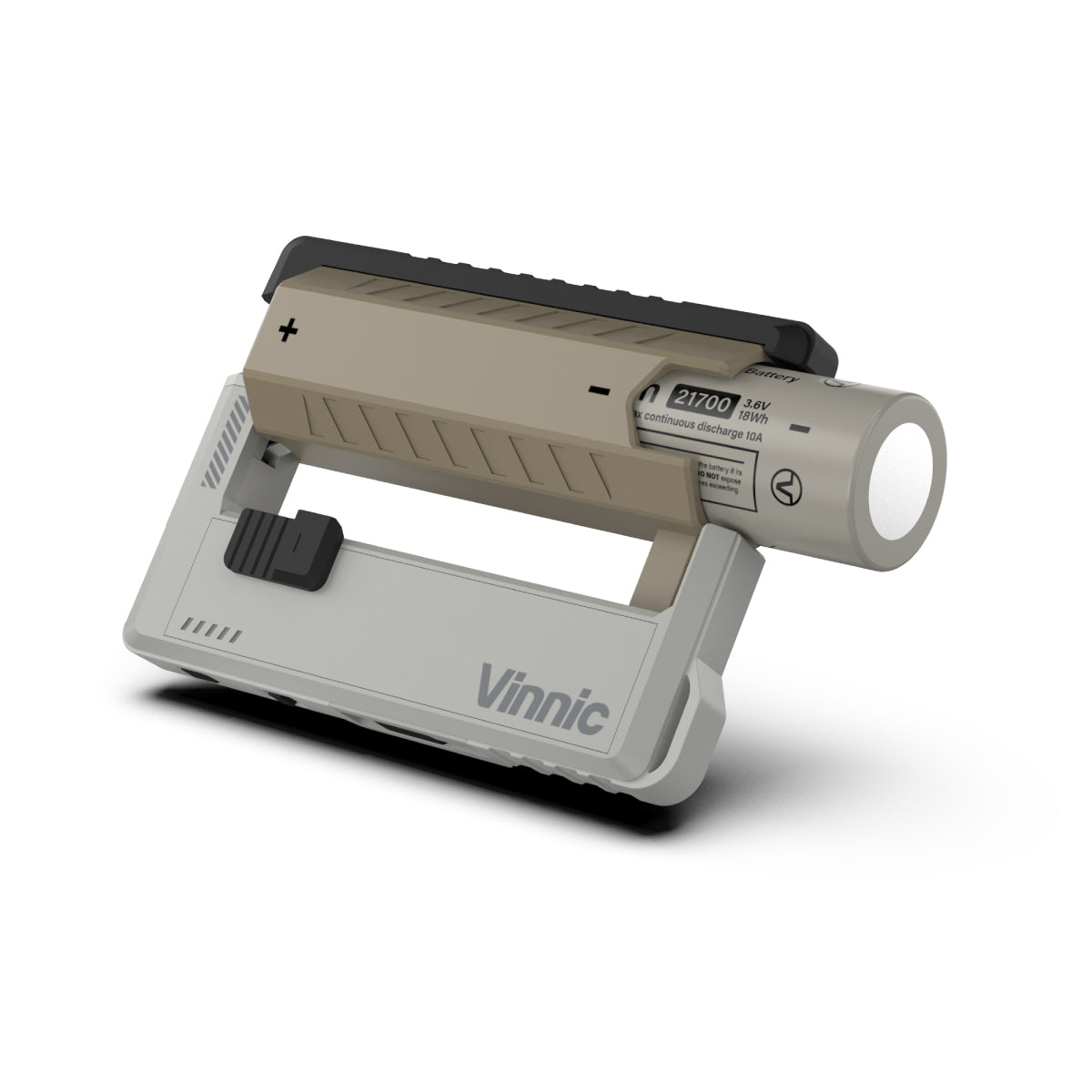 Vinnic Rendezvous 5000mAh 可換電 Type-C 直插式 雙輸出行動電源 (附21700電池兩枚)(軍事灰)