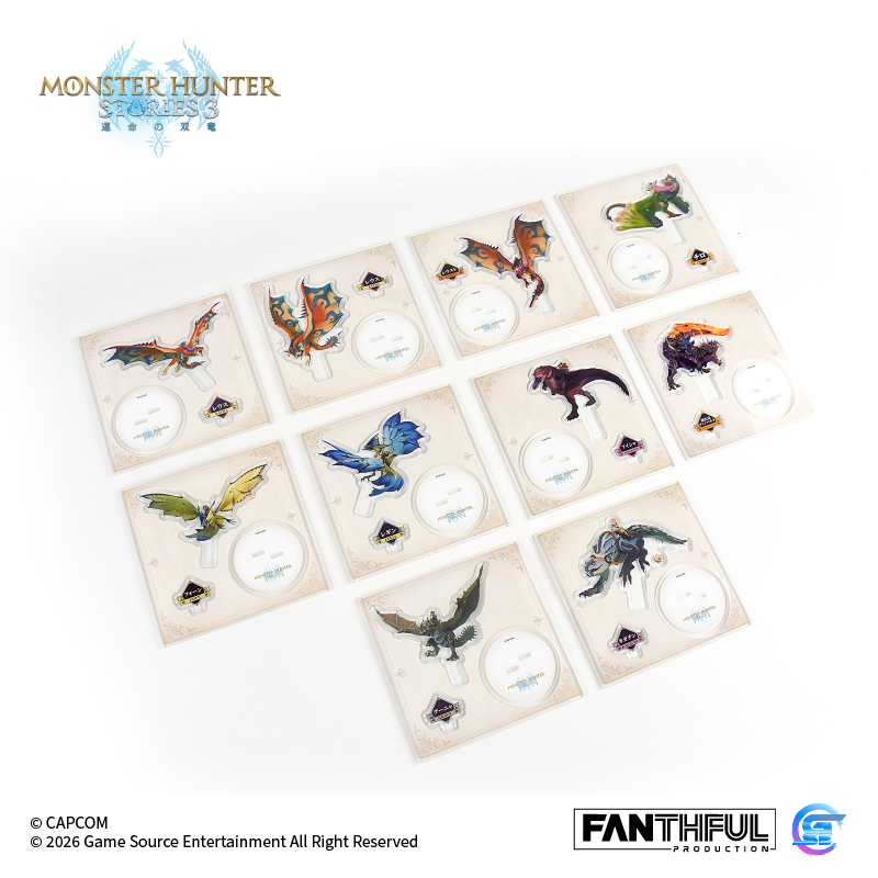 Fanthful 魔物獵人物語3 : 命運雙龍 壓克力立牌盲盒 [隨行獸]【整盒】[全10款]