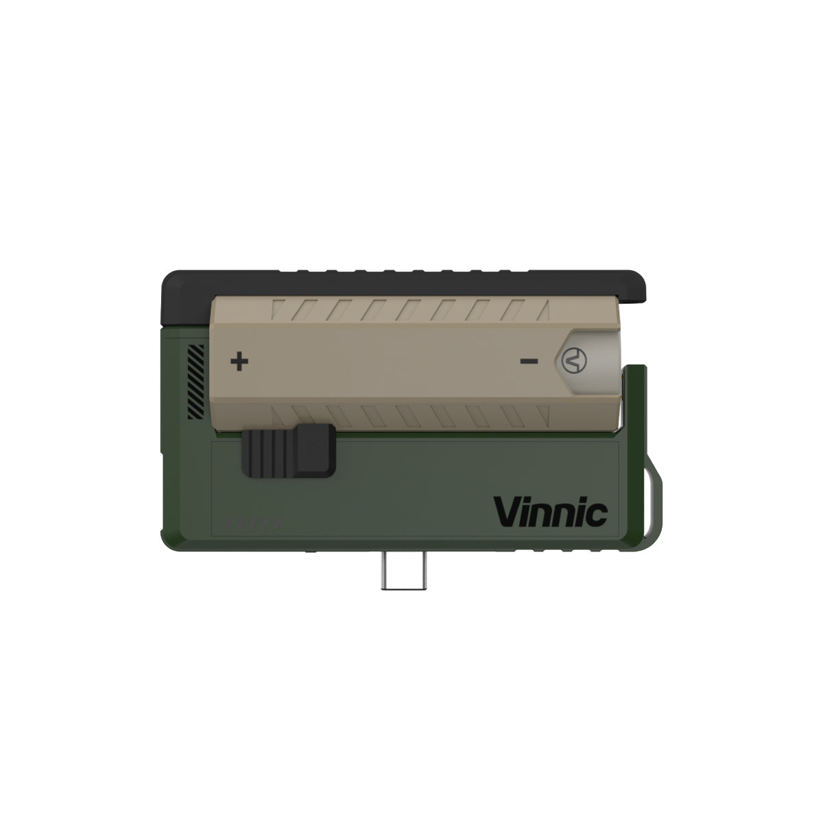 Vinnic Rendezvous 5000mAh 可換電 Type-C 直插式 雙輸出行動電源 (附21700電池兩枚)(軍事綠)