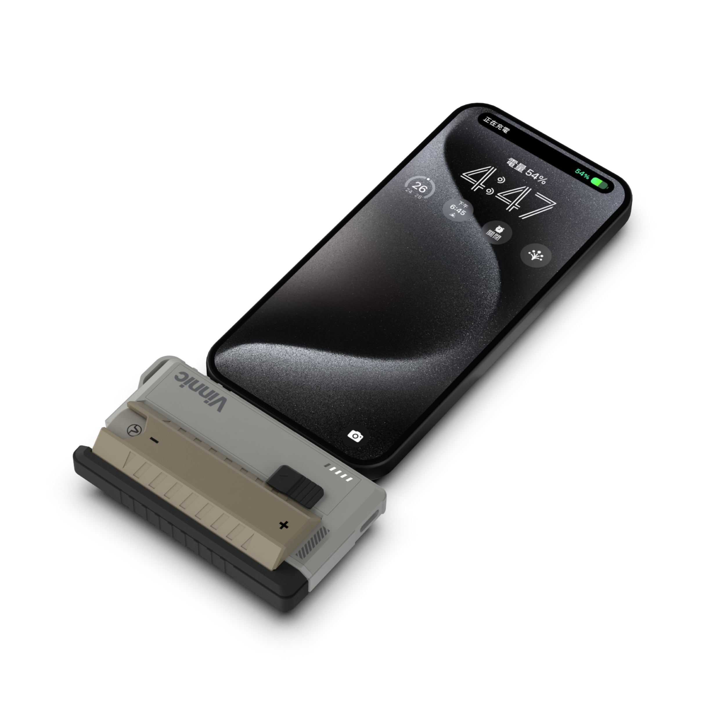 Vinnic Rendezvous 5000mAh 可換電 Type-C 直插式 雙輸出行動電源 (附21700電池兩枚)(軍事灰)