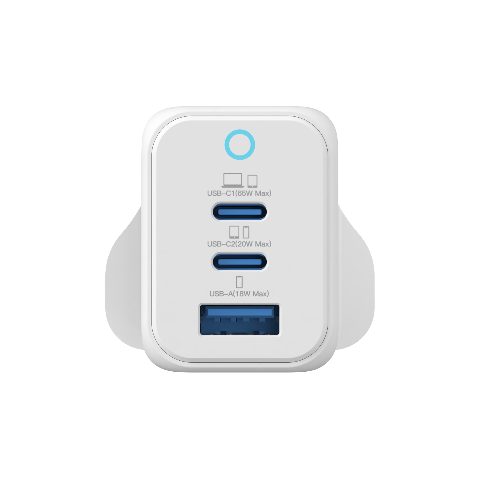 Vinnic FERNOW 65W PD QC GaN 充電器(白色)