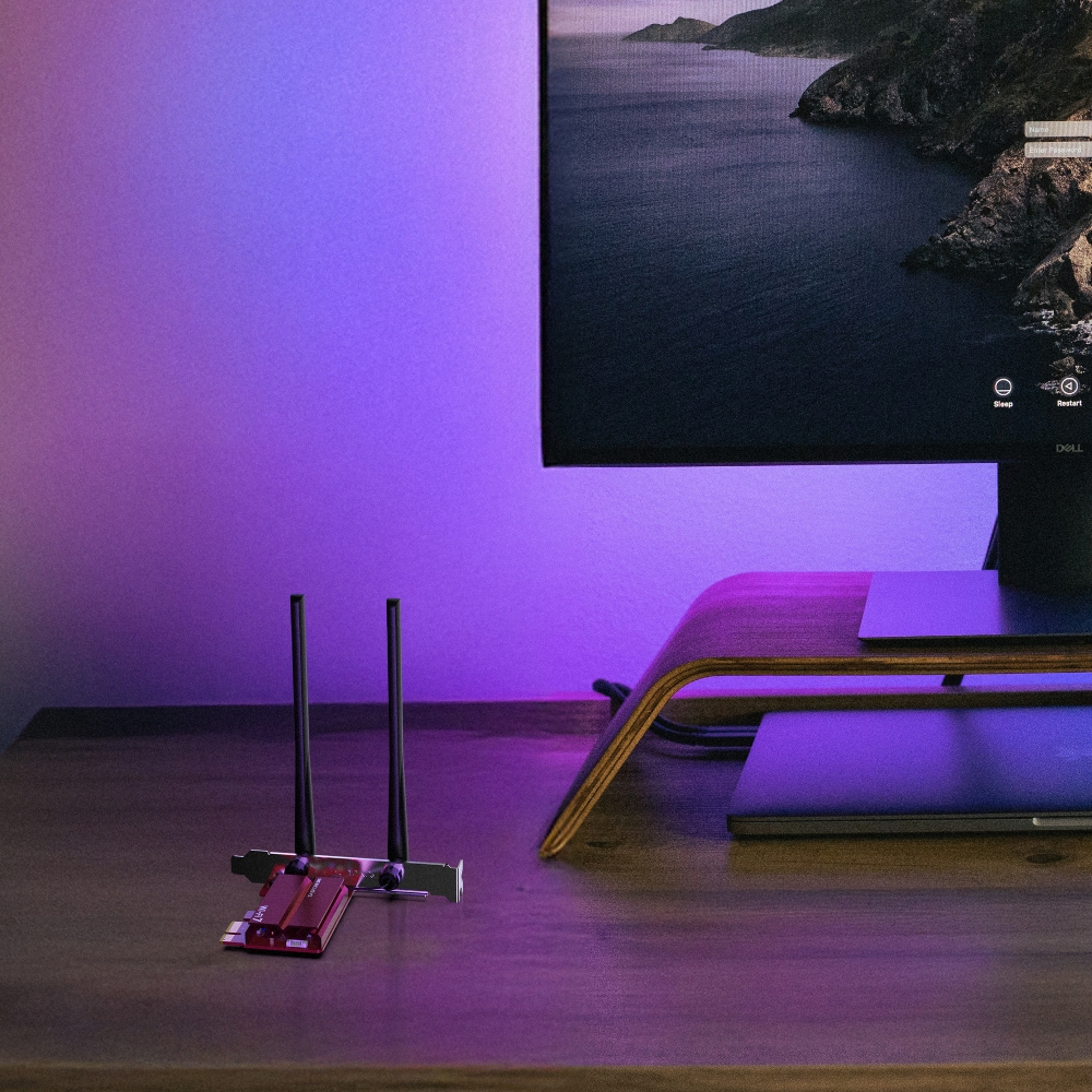 MERCUSYS MA37BE BE6500 三頻 Wi-Fi 7 藍牙 5.4 PCIe 網卡(支援AMD/INTEL)